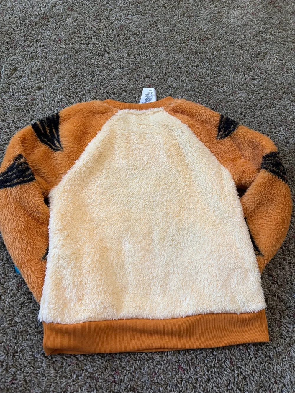 Disney Winnie the Pooh Tigger Kids Fuzzy Two-Piece Pajama Costume - Sz 5/6 NWT
